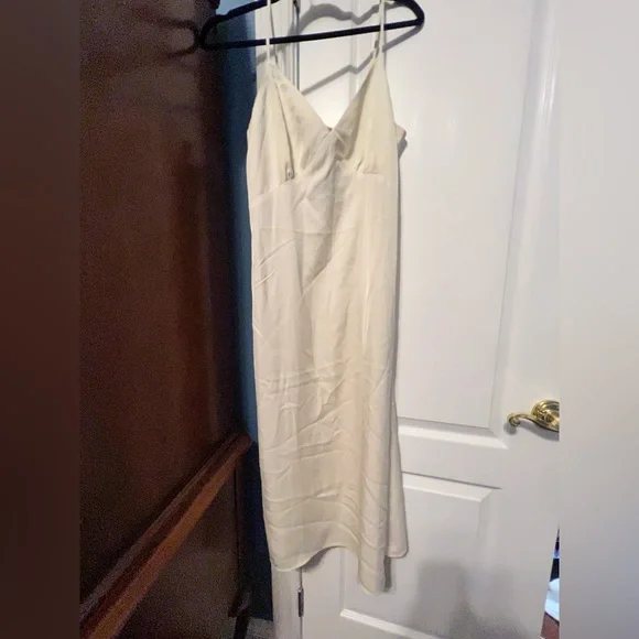 slip dresses Tea-Length Wedding-Guest Slip Dress